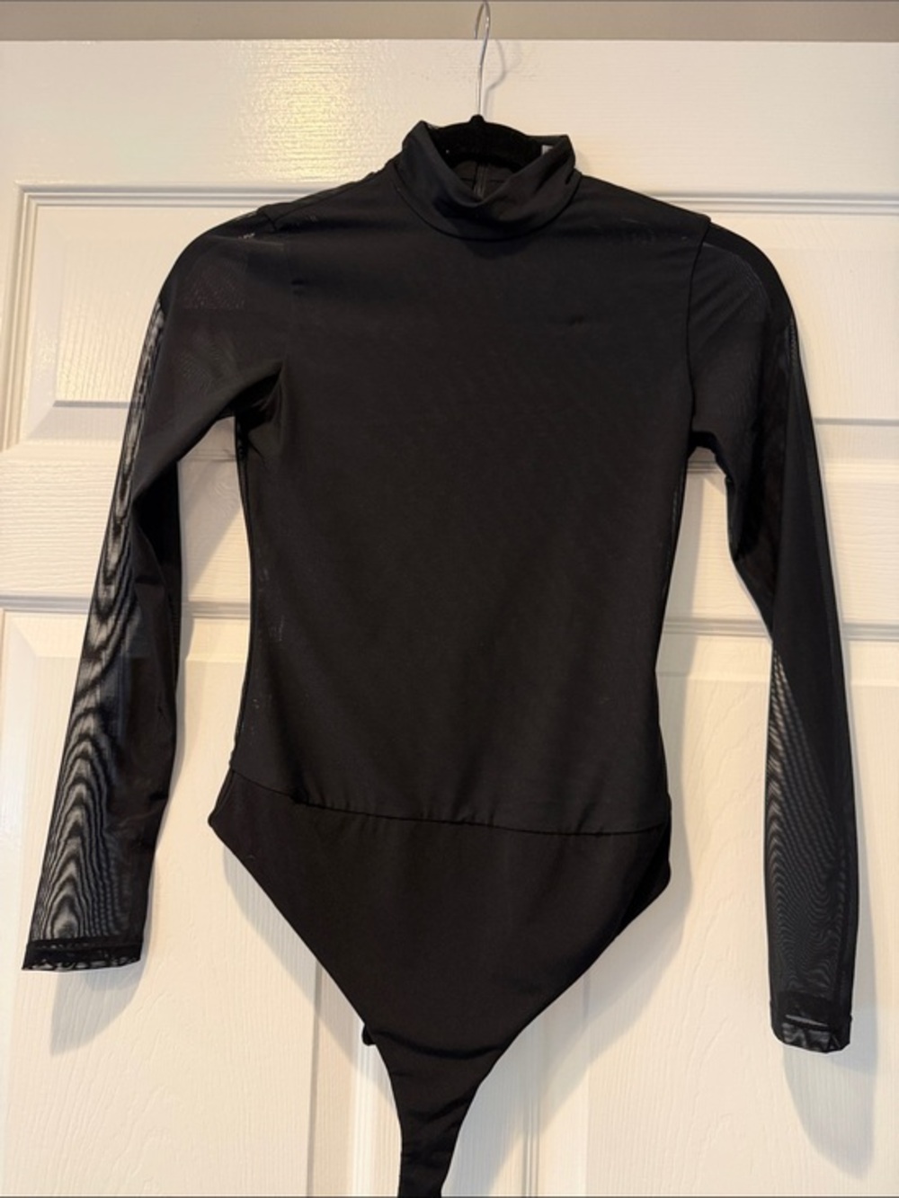 Alice + Olivia Black Long-Sleeve Turtleneck Bodysuit